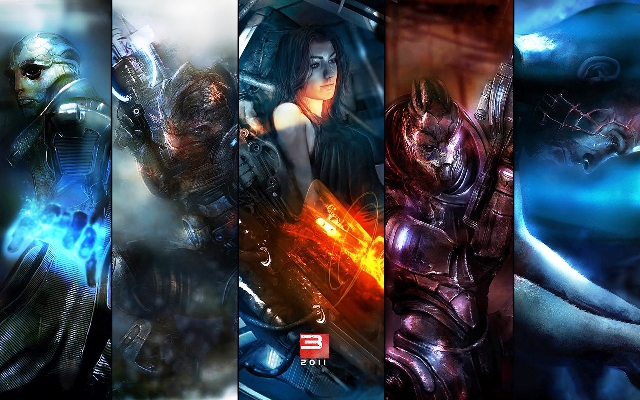 Un collage di Mass Effect 3