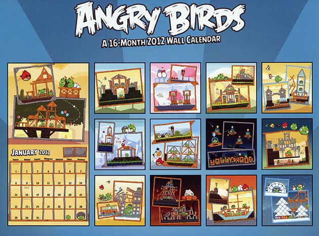 angry birds calendario 2012