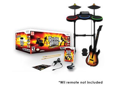 Guitar Hero World Tour band kit completo