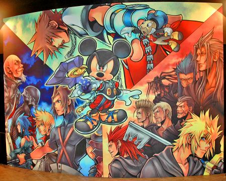 Collage della celebre saga Kingdom Hearts!