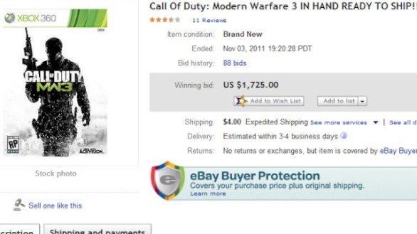 modern warfare 3 anteprima ebay