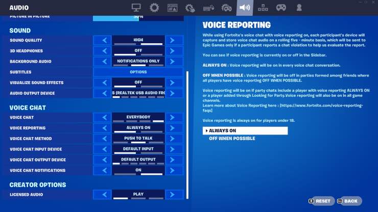 Come funzionerà il Voice reporting per bannare utenti su Fortnite